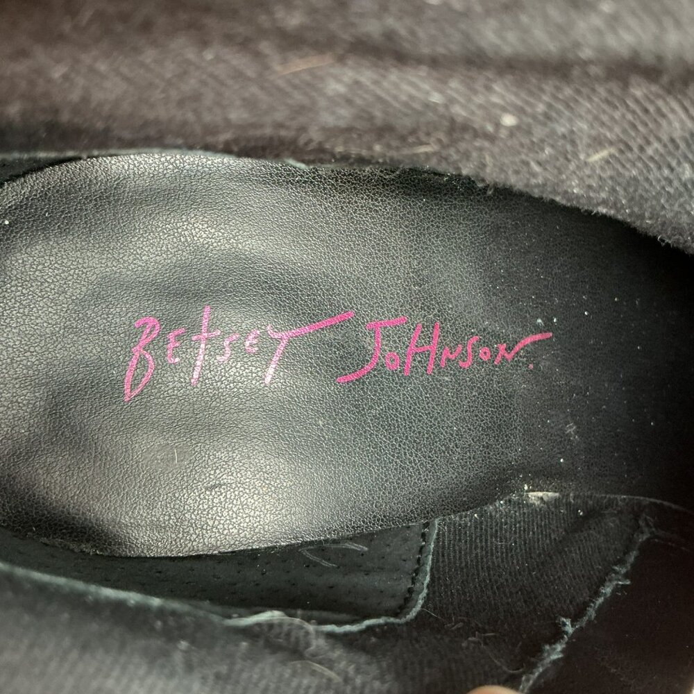 Betsey Johnson Kassie Rhinestone Block Heel Zip Ankle Booties Womens 8.5M Black - Picture 15 of 16